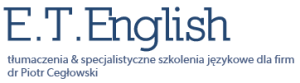 Logo firmy EDU TRANS English tłumaczenia i specjalistyczne szkolenia językowe dla firm