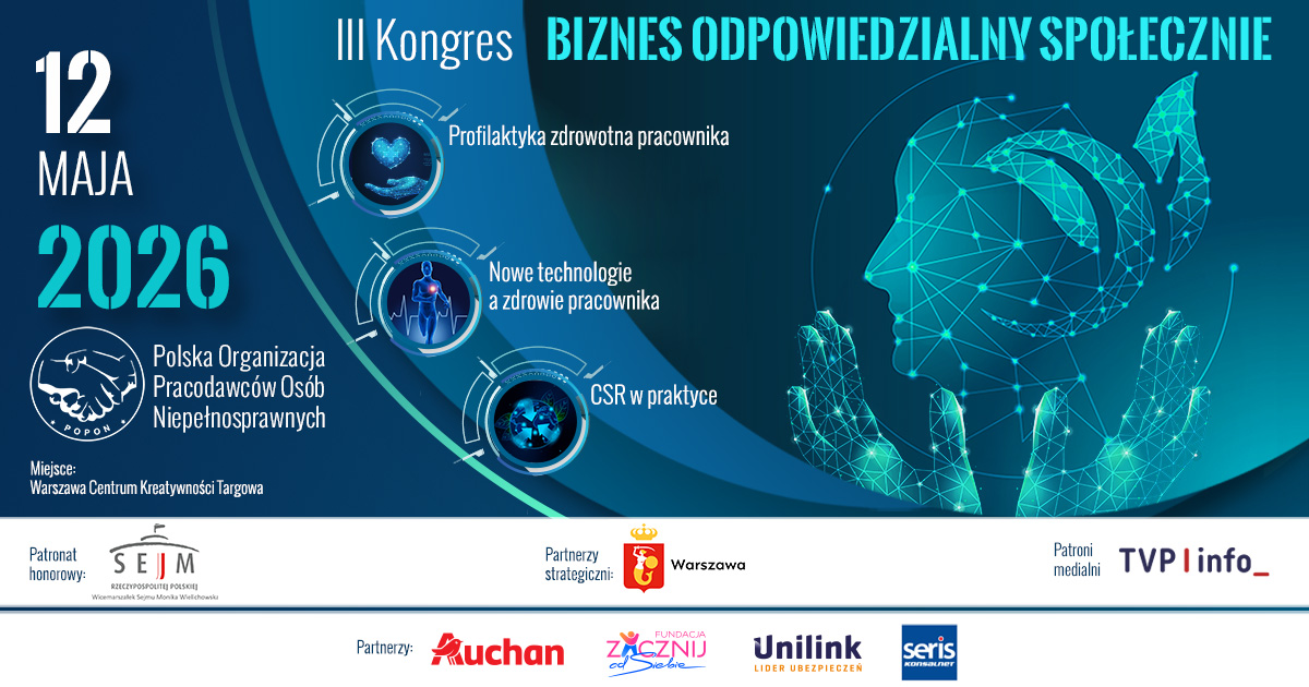 Plakat BIZNES ODPOWIEDZIALNY SPOŁECZNIE